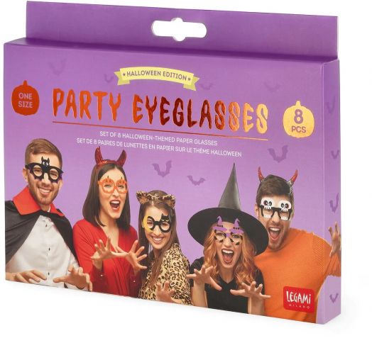 Хартиени парти очила Legami - Halloween, 8 бр.