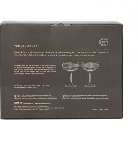 Чаши за коктейл Here's How The Lou Coupe Smoke, 2 бр.