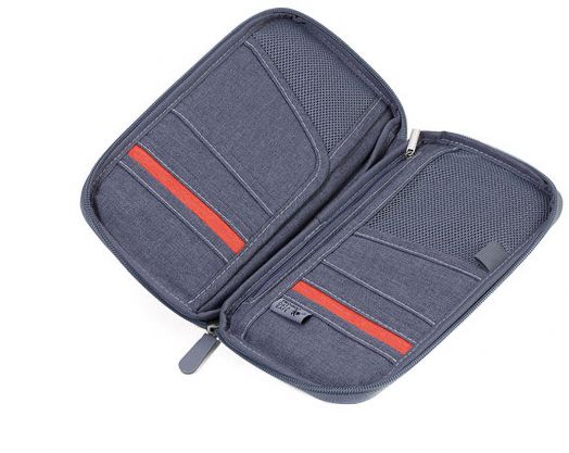 Калъф за документи Troika Safe Flight, сив