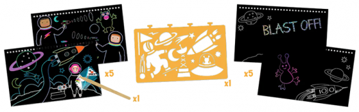 Творчески комплект Floss & Rock, Scratch and Play, Space - Космонавт