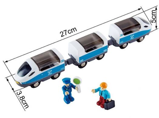 Дървен комплект Hape - Междуградски влак