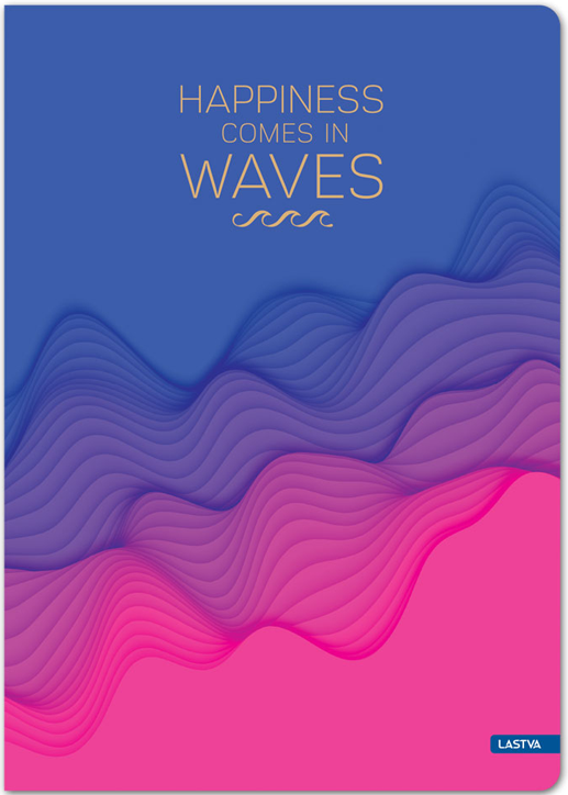 Тетрадка Lastva Waves, A5, 96 листа, широки редове