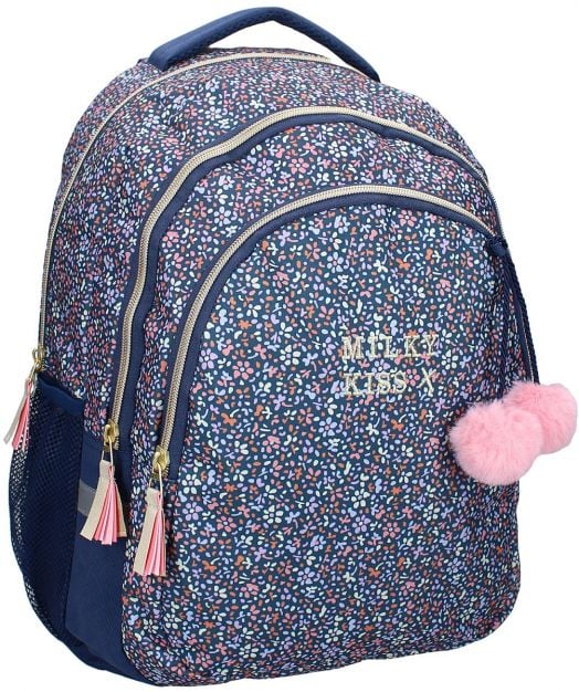 Ергономична ученическа раница Vadobag Milky Kiss Floral Fame с две отделения