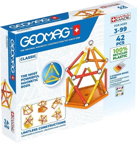 Магнитен конструктор Geomag - Classic Recycled, 42 части