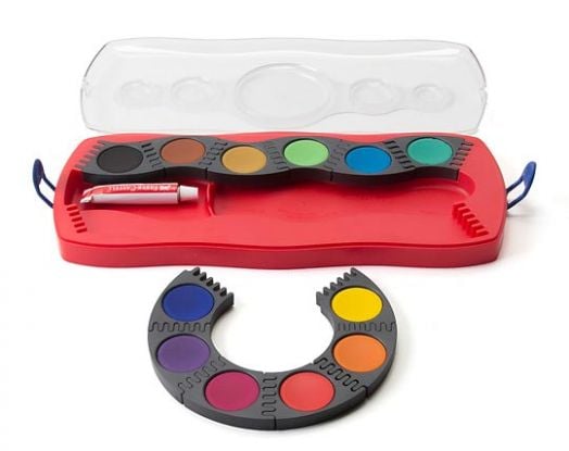 Акварелни бои Faber-Castell Conector, 12 цвята + четка