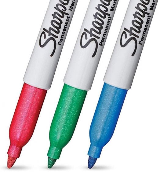 Комплект перманентни маркери Sharpie, 3 цвята металик (розов, зелен, син)
