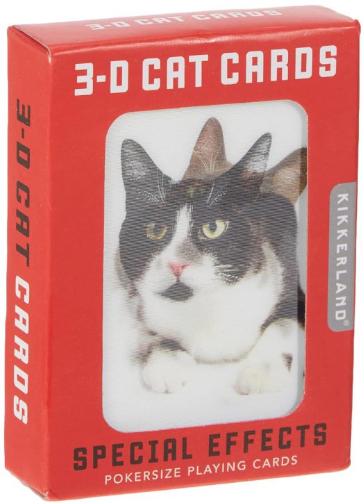 Карти за игра с 3D ефект Kikkerland - Котки
