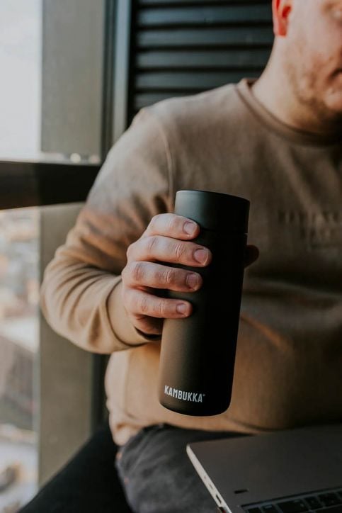 Стоманена термочаша Kambukka Olympus Black, 0.500 л.