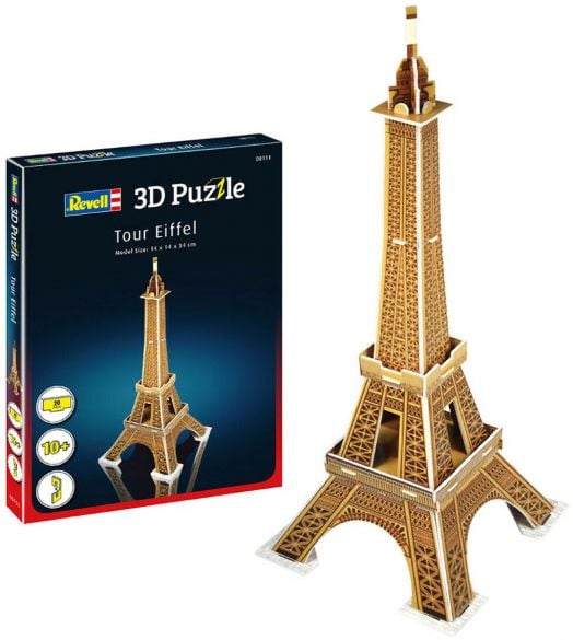 Мини 3D пъзел Revell - Айфеловата кула, 20 части