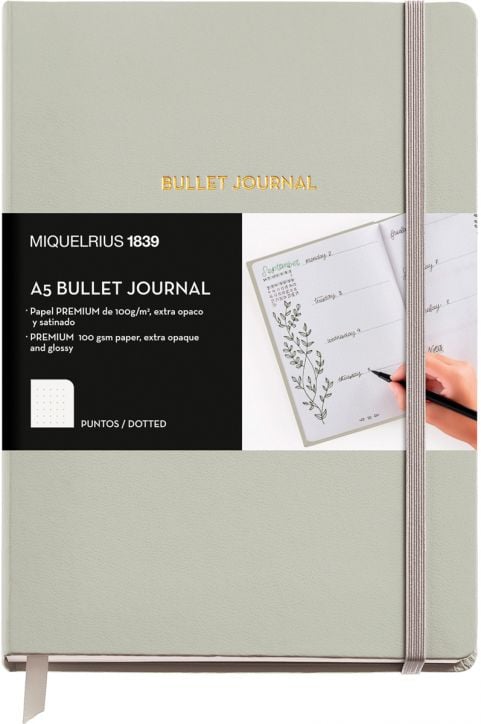Тефтер Miquelrius Bullet Journal A5, сив