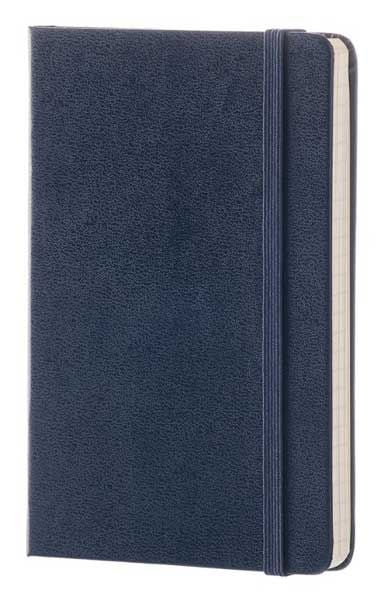 Голям тъмносин тефтер Moleskine с твърди корици, линиран