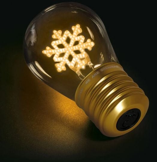 Лампа крушка Legami Bulb Fiction - Снежинка