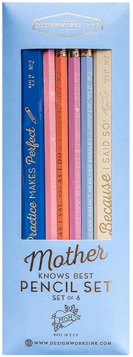 Комплект моливи DesignWorks Ink - Mother Knows Best, 6 бр.