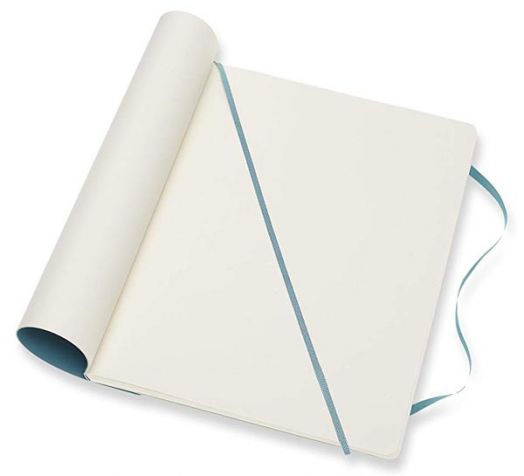 Голям пастелно-тюркоазеносин тефтер Moleskine Classic с меки корици и нелинирани страници