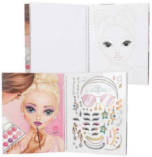 Книжка за оцветяване със стикери Top Model - Make Up