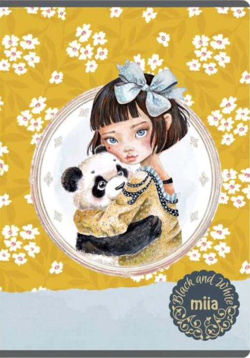 Тетрадка Black & White Miia А5, 24 листа - големи квадратчета