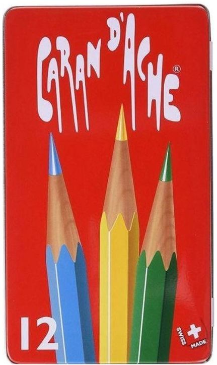 Комплект акварелни моливи Caran d' Ache ,12 цвята