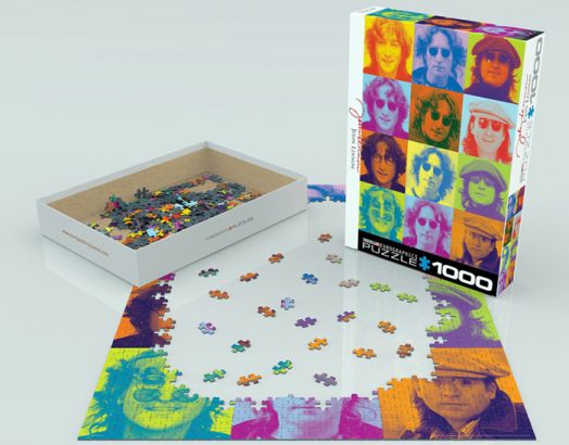 Пъзел Eurographics - Цветни портрети на Джон Ленън, 1000 части
