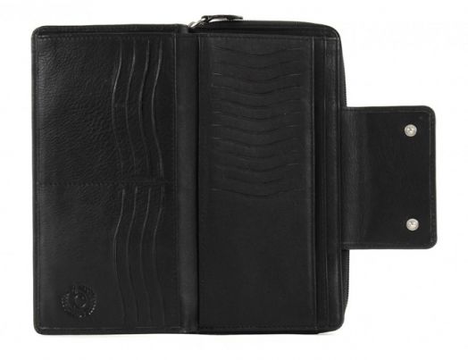 Хоризонтален дамски портфейл Bugatti Vertice, черен