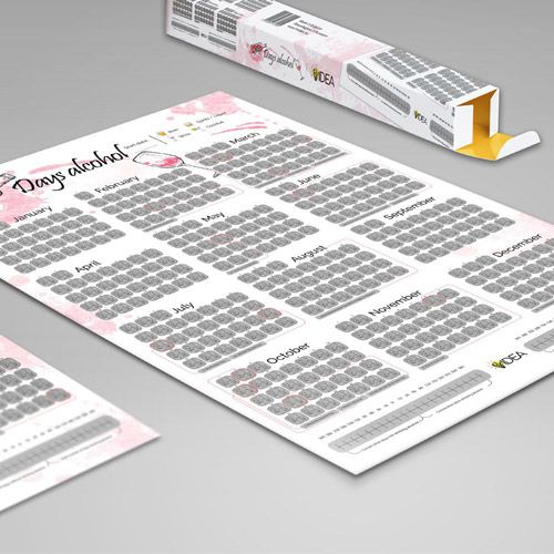 Алкохолен скреч постер: 365 дни алкохол