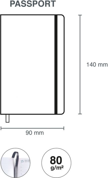 Джобен бележник - органайзер Miquelrius Moonlight за 2025 г. — един ден на страница