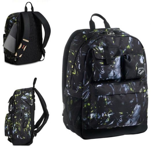 Ученическа раница Seven Pro Pockets Jet 2022 с едно отделение и външна батерия