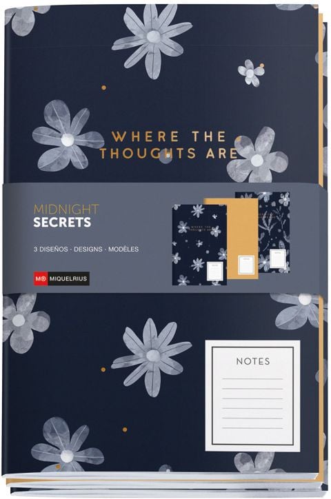 Комплект от 3 тетрадки Miquelrius Midnight Secrets