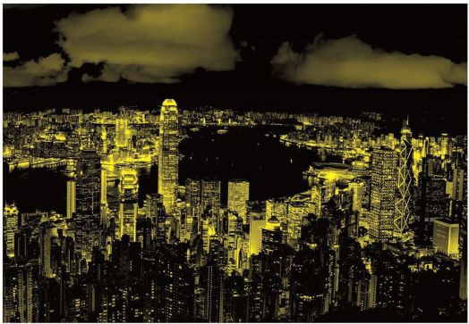 Неонов пъзел Educa: Хонг Конг, 1000 части