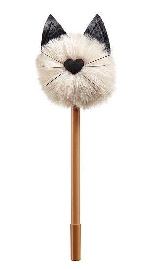 Кафява химикалка с помпон Miquelrius Back2Fun - Котка