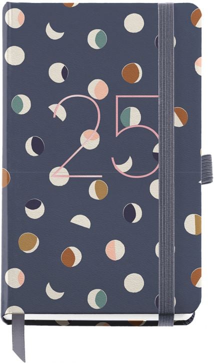 Джобен бележник - органайзер Miquelrius Moonlight за 2025 г. — един ден на страница