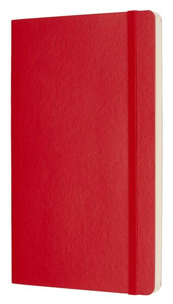 Джобен червен тефтер Moleskine Classic Red Scarlet Dotted с твърди корици и листа на точки
