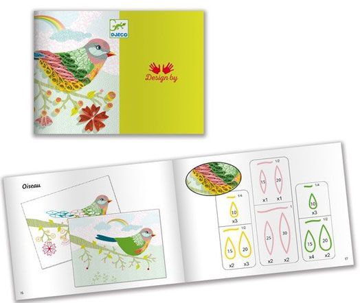 Творчески комплект Djeco - Създай картини с квилинг