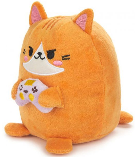 Ограничител за книги Balvi - Плюшено коте Kawaii, оранжево