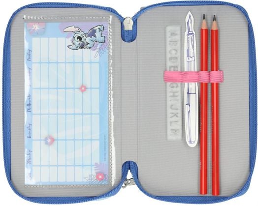 Пълен ученически несесер Undercover Lilo & Stitch с три отделения