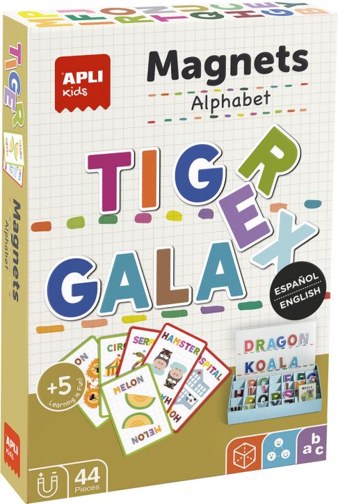 Детска магнитна игра Apli Kids - Азбука на английски и испански език