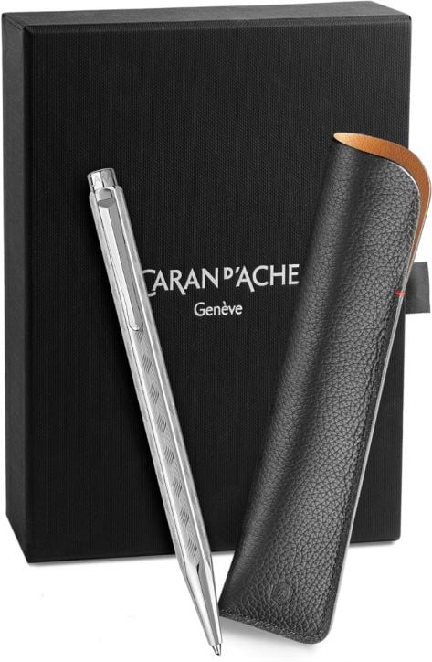 Комплект Caran d'Ache - химикалка Ecridor Tresse и калъф