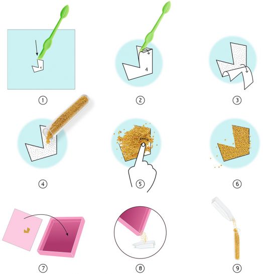 Творчески комплект Djeco: Направи колажи с мъниста Flowers and fleurs