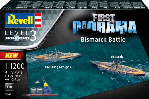 Комплект сглобяеми модели Revell - Военни кораби Bismarck и HMS King George V