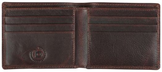 Кожен портфейл Bugatti Woven, кафяв