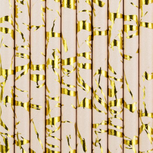 Сламки PartyDeco - Розов прах, 10 бр.