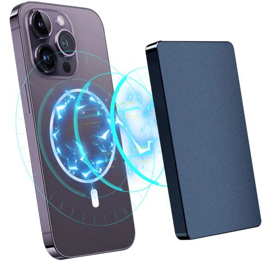 Алуминиев картодържател Valenta MagSafe Titanium Blue