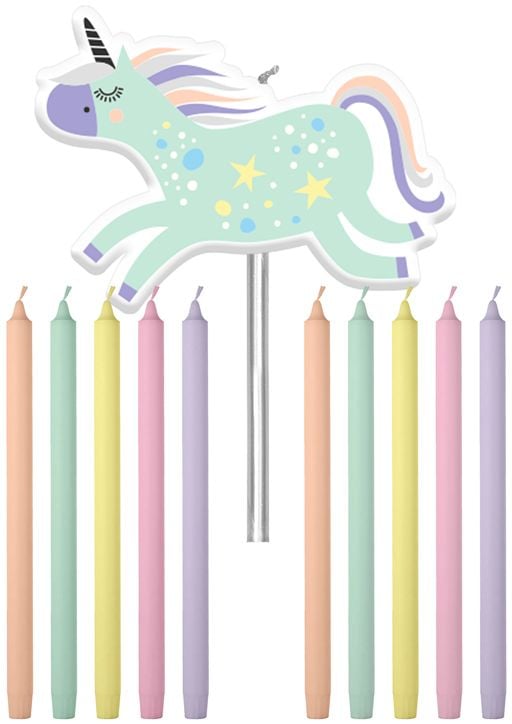 Свещички Folat - Еднорози, 11 бр.