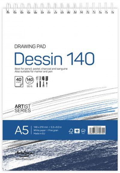 Скицник Drasca Dessin Drawing Pad А5, 40 листа