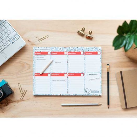 Седмичен планер - пад Snoopy А4, 52 листа