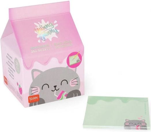 Цветно кубче за бележки Legami - Kitty