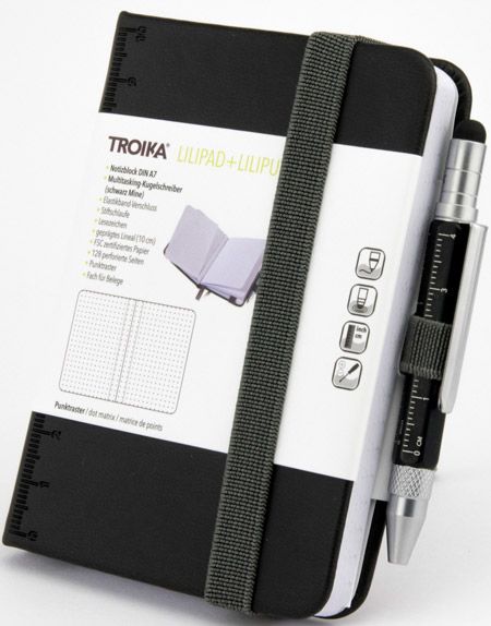 Джобен тефтер Troika с химикалка Liliput, черен