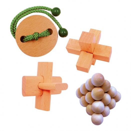 Комплект 3D дървени пъзели Eureka - Junior