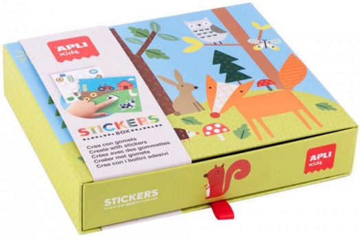 Игра със стикери Apli Kids - Геометрични фигури, в гората