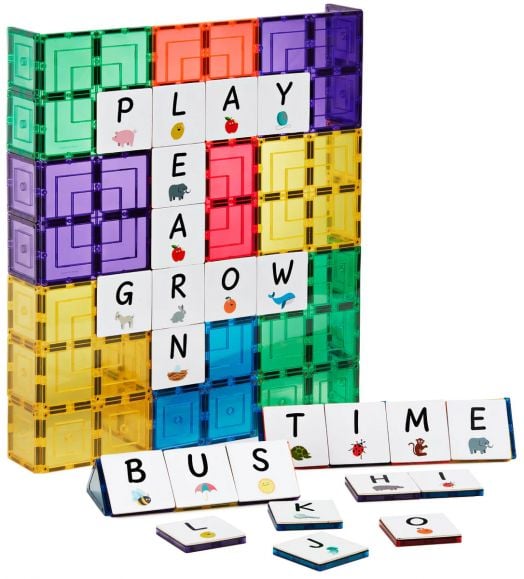 Магнитен конструктор Learn and Grow Toys - Азбука, 40 части