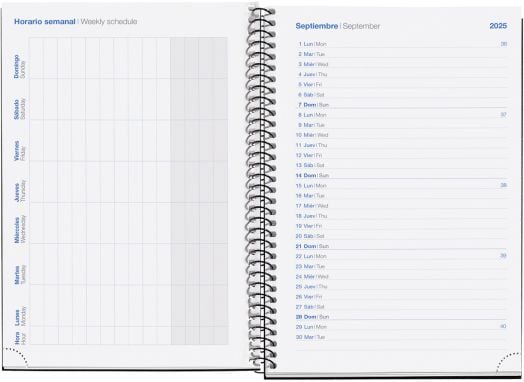 Седмичен тефтер - органайзер Miquelrius Love от септември 2025 до юни 2026 г.